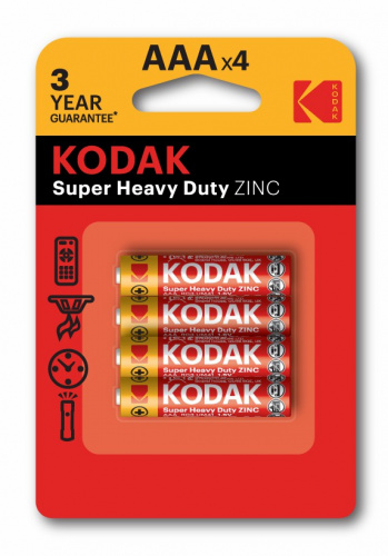 Элемент питания KODAK Heavy Duty  R03  BL4  (K3AHZ-4)   (48/240/54000) (Б0005118) фото 2