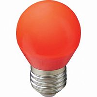 Лампа светодиодная ECOLA globe color 5,0W G45 220V E27 Red шар Красный матовая колба 77x45(1/10/100)
