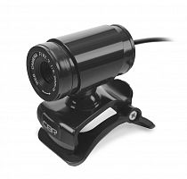 Web-камера CBR CW 830M, 0,3 МП, разр. видео 640х480, USB 2.0, встроенный микрофон, ручная фокус., крепление на монитор 1,4 м, кабель, черный (1/100)