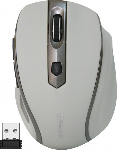 Мышь DEFENDER Safari MM-675, бежевая, беспроводная, USB (1/40) (52677) фото 3