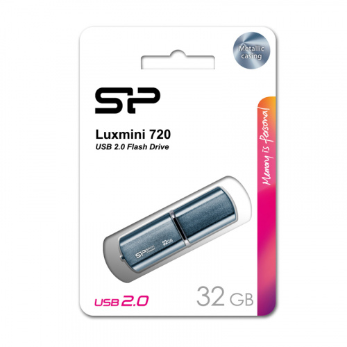 Флеш-накопитель яUSB  32GB  Silicon Power  LuxMini 720  темно-синий (SP032GBUF2720V1D) фото 8
