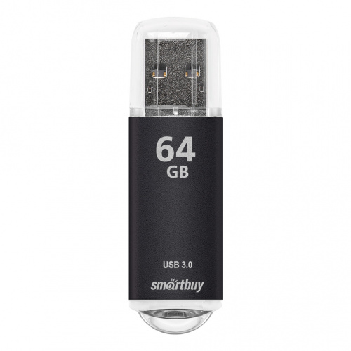 Флеш-накопитель USB 3.0  64GB  Smart Buy  V-Cut  чёрный (SB64GBVC-K3)