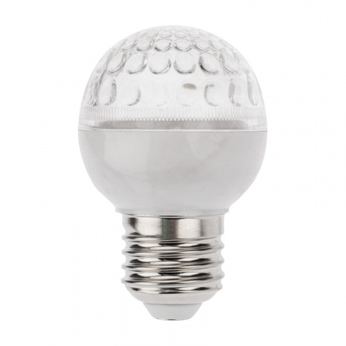 Лампа шар NEON-NIGHT Е27 10 LED Ø50мм красная 24В (постоянное напряжение) (1/100) (405-612) фото 4