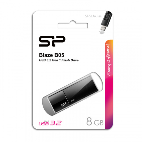 Флеш-накопитель USB 3.0  8GB  Silicon Power  Blaze B05 чёрный (SP008GBUF3B05V1K) фото 11