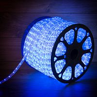 Дюралайт NEON-NIGHT LED, постоянное свечение (2W) - синий, 24 LED/м, Ø10мм, бухта 100м (100/100)