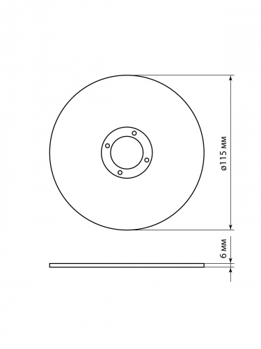 Круг шлифовальный, зачистной по металлу, 115х6х22,2 мм, тип 42, A24RBF, серия "Рубин", TDM (5/100) фото 2