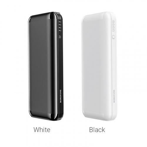 Мобильный аккумулятор Аккумулятор внешний Borofone BJ1A, Olymp, 20000mAh, пластик, индикатор, 2 USB выхода, микро USB, Type-C , 3.0A, цвет: белый (6931474734365) фото 3