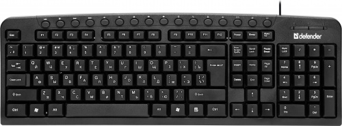 Клавиатура Defender Focus HB-470 RU, USB, мультимедиа, проводная, черный (1/20) (45470) фото 3