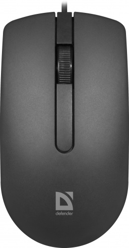 Мышь Defender Office MB-210, черный, USB, проводная,  3 кнопки, 800 dpi (1/40) (52210) фото 3