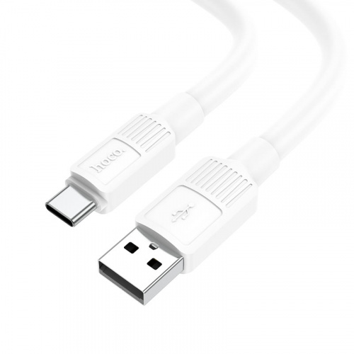 Кабель USB - Type-C HOCO X84 Solid, 1.0м, круглый, 3.0A, силикон, цвет: белый (1/33/330) (6931474771018)