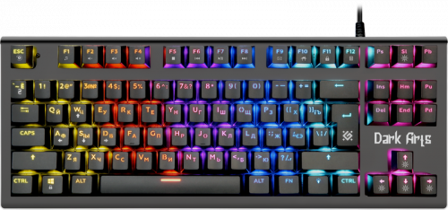 Клавиатура механическая игровая DEFENDER Dark Arts GK-375 RU,Rainbow,87 клавиш, черный (1/20) (45375)
