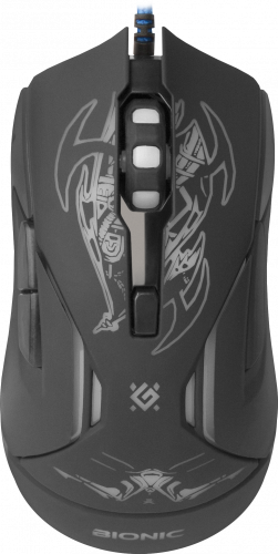 Мышь проводная игровая DEFENDER Bionic GM-250L, USB,  6 кнопок, черный,(1/40) (52250) фото 8