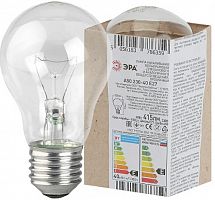 Лампа ЭРА накаливания A50 40Вт Е27 / E27 230В груша прозрачная в гофре (1/100) (Б0039117)