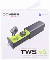 Беспроводная мобильная гарнитураQcyber Mobile TWS V1,Bluetooth, серо-зелёные (1/20)