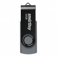 Флеш-накопитель USB  32GB  Smart Buy  Twist  чёрный (SB032GB2TWK)
