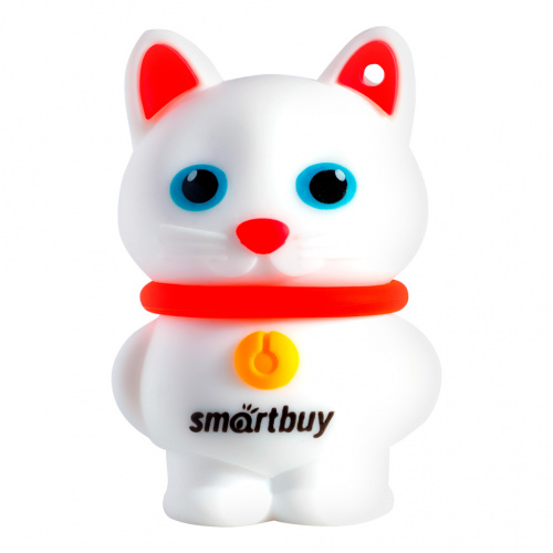 Флеш-накопитель USB  32GB  Smart Buy Wild series  Котёнок  белый (SB32GBCatW)