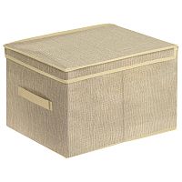 Коробка для хранения с ручкой, текстиль, размер: 30*40*25 см (1/20) (104960)