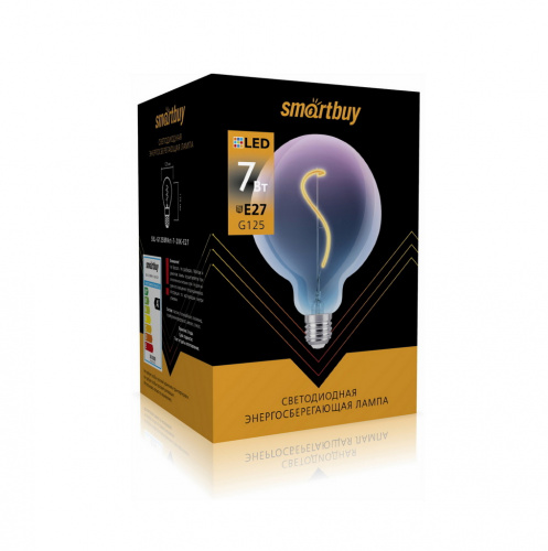 Лампа светодиодная SMARTBUY ART G125BP-7W/2000/E27 (1/10/20) (SBL-G125BPArt-7-20K-E27)