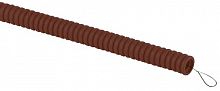 Труба ЭРА гофрированная ПВХ (дуб) d 16мм с зонд. легкая 25м (60)
