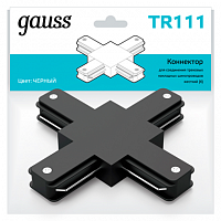 Коннектор GAUSS для трековых шинопроводов (+) черный 1/50 (TR111)