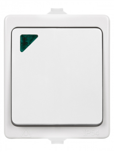 Выключатель 1-кл. с подсветкой открытой установки IP54 10А белый "Вуокса" TDM (10/100) (SQ1803-1004) фото 5