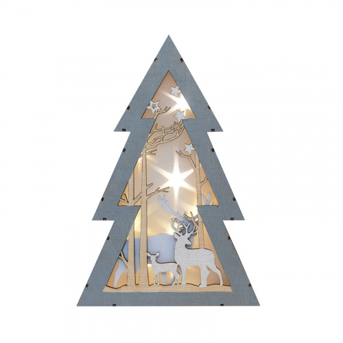 Фигурка деревянная NEON-NIGHT с подсветкой "Елочка" 20х6,5х29 см (1/12) (504-025) фото 3
