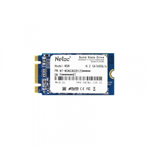 Внутренний SSD  Netac  512GB  N5N, SATA-III, R/W - 540/490 MB/s, (M.2), 2242, 3D NAND  (NT01N5N-512-N4X)