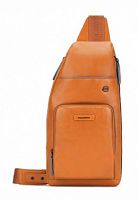 Рюкзак слинг Piquadro Blue Square Revamp CA5577B2V/SA светло-коричневый кожа