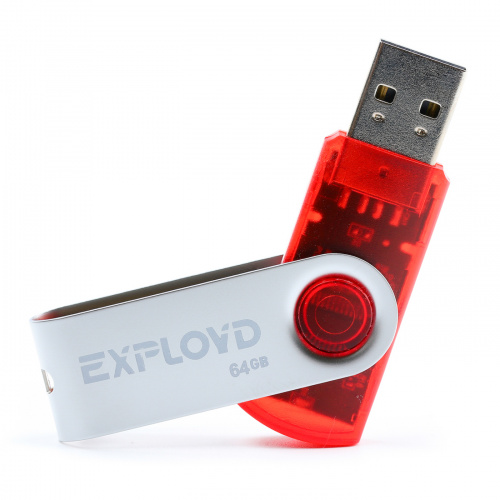 Флеш-накопитель USB  64GB  Exployd  530  красный (EX064GB530-R) фото 2
