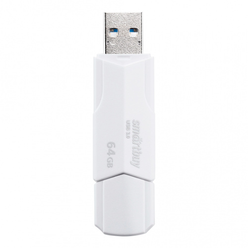 Флеш-накопитель USB  64GB  Smart Buy  Clue  белый (SB64GBCLU-W)