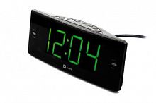 Радиобудильник Harper HCLK-2044 черный LED подсв:зеленая часы:цифровые AM/FM