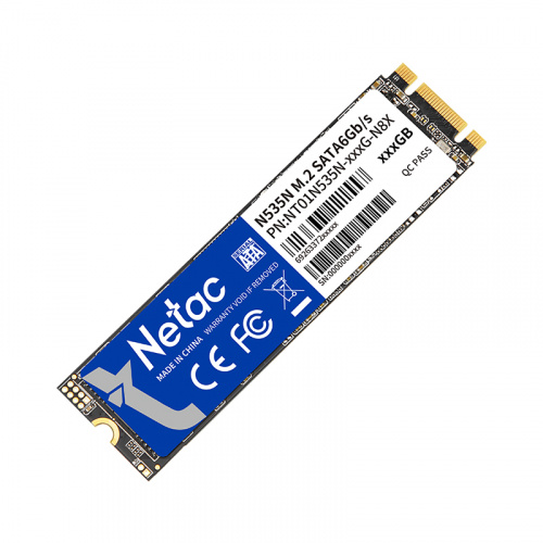 Внутренний SSD  Netac 2TB  N535N, SATA-III, R/W - 545/500 MB/s, (M.2), 2280, 3D NAND            (NT01N535N-002T-N8X)