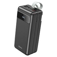 Мобильный аккумулятор Аккумулятор внешний HOCO J86B, Electric, 60000mAh, пластик, LED, 3 USB, 8-pin, Micro, Type-C 22,5 Вт, PD3.0, цвет: чёрный (1/9) (6931474771742)