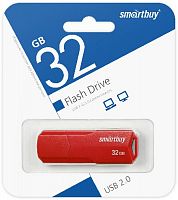 Флеш-накопитель USB  32GB  Smart Buy  Clue  красный (SB32GBCLU-R)