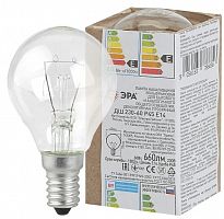 Лампа ЭРА накаливания P45 60Вт Е14 / E14 230В шар прозрачный в гофре (1/100)