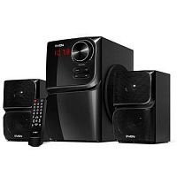 Колонки SVEN MS-305, черный, акустическая система 2.1, мощность (RMS): 20 Вт + 2x10 Вт, FM-тюнер, USB/SD, дисплей, ПДУ, Bluetooth