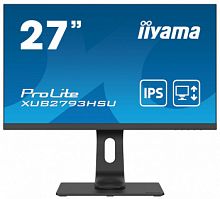 Монитор Iiyama 27" ProLite XUB2793HSU-B4 черный IPS LED 4ms 16:9 HDMI M/M матовая HAS Pivot 1000:1 250cd 178гр/178гр 1920x1080 D-Sub DisplayPort FHD U