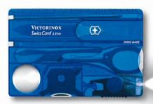 Швейцарская карта Victorinox SwissCard Lite, синий, полупрозрачный (подар. коробка)