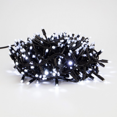 Гирлянда NEON-NIGHT «Кластер» 10 м, 400 LED, черный каучук, IP67, соединяемая, цвет свечения белый  (1/10) (315-265) фото 2