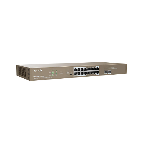 Коммутатор 16 портовый гигабитный неуправляемый PoE, TENDA TEG1118P-16-250W   16GE+2SFP Ethernet Switch With 16-Port PoE (1/5) фото 3