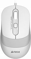 Мышь оптическая A4Tech Fstyler FM10S (1600dpi) silent USB (4but) белый/серый (1/60) (FM10S USB WHITE)