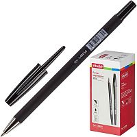 Ручка шариковая Attache Style 0, 5мм прорезин.корп.черный ст. (1/50)