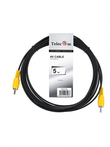 Кабель соединительный TELECOM RCA  (M) - RCA  (M), 5 м. чёрный (1/200) (TAV4158-5M) фото 3
