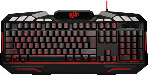 Клавиатура игровая DEFENDER Doom Keeper GK-100DL, 3-х цветная, влагоустойчивая, черный (1/20) (45100) фото 2