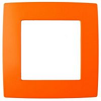 Рамка ЭРА, серии ЭРА 12, скрытой установки, на 1 пост, оранжевый (1/20/200/6000)