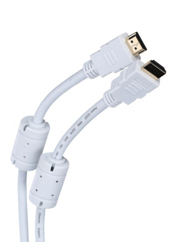 Кабель Aopen HDMI 19M/M ver 2.0, 10М, 2 фильтра, белый (1/10) (ACG711DW-10M)