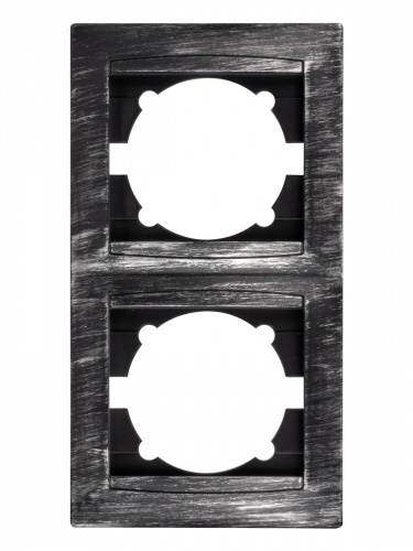 Рамка 2-х постовая вертикальная старинное серебро с/у, "Лама" (1/20) TDM (SQ1815-0683) фото 4