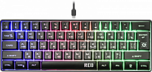 Клавиатура игровая DEFENDER Red GK-116 RU,радужная подсветка,61кнопка, черный (1/20) (45117)