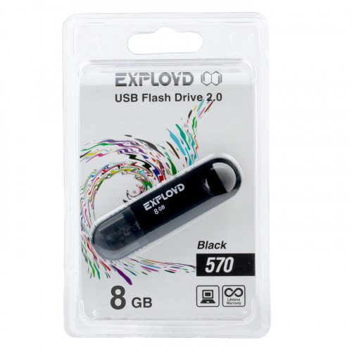 Флеш-накопитель USB  8GB  Exployd  570  чёрный (EX-8GB-570-Black) фото 5