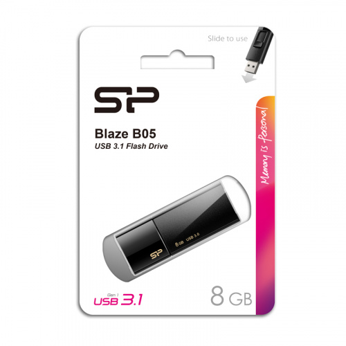 Флеш-накопитель USB 3.0  8GB  Silicon Power  Blaze B05 чёрный (SP008GBUF3B05V1K) фото 14